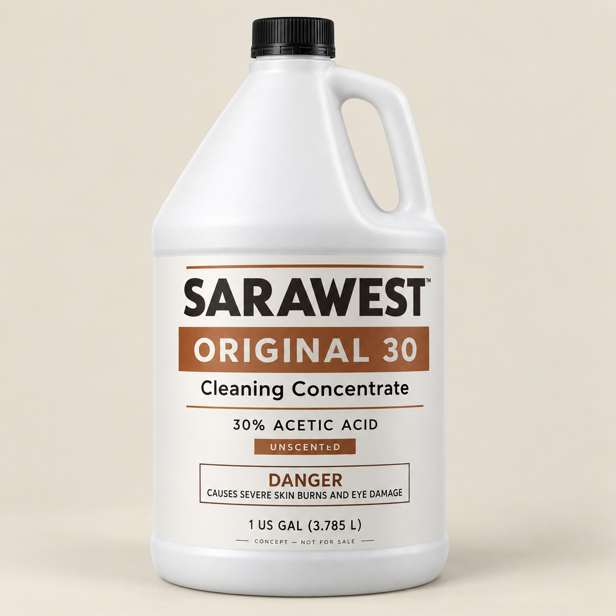 SaraWest Original 30 one-gallon 30 percent acetic acid cleaning concentrate