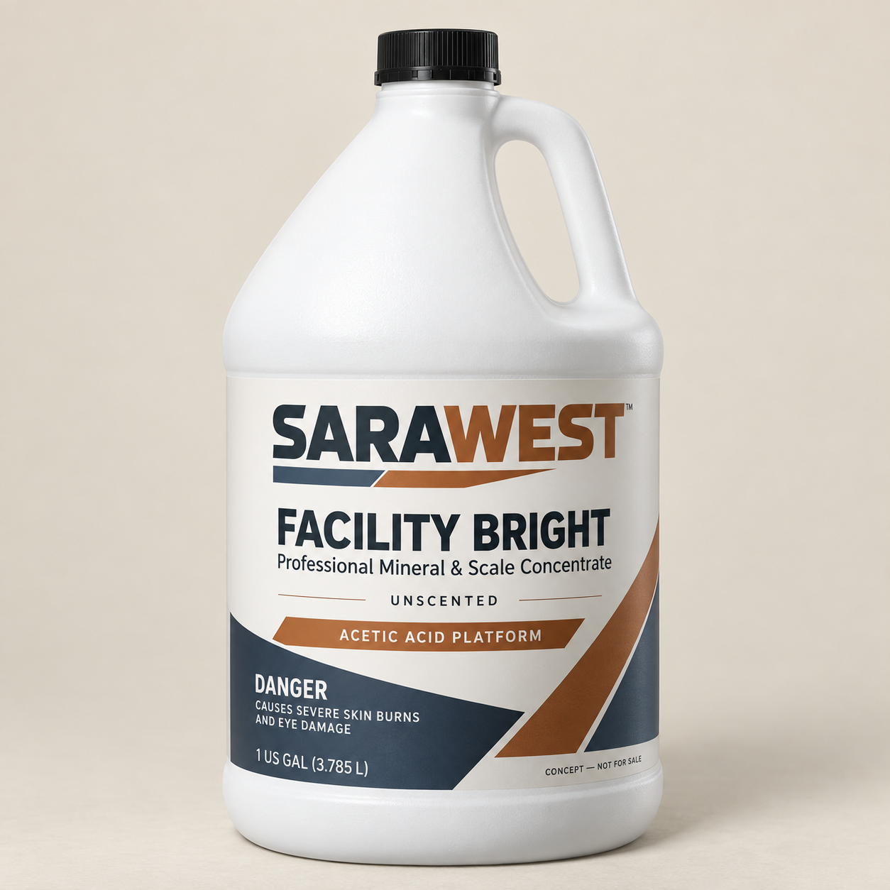 SaraWest Facility Bright one-gallon professional mineral and scale concentrate